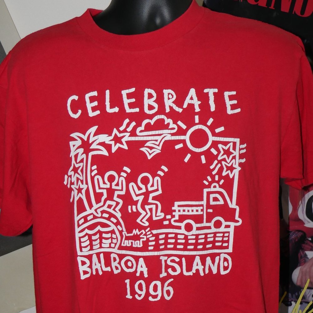 1996 Balboa Island Keith Haring Style T-Shirt